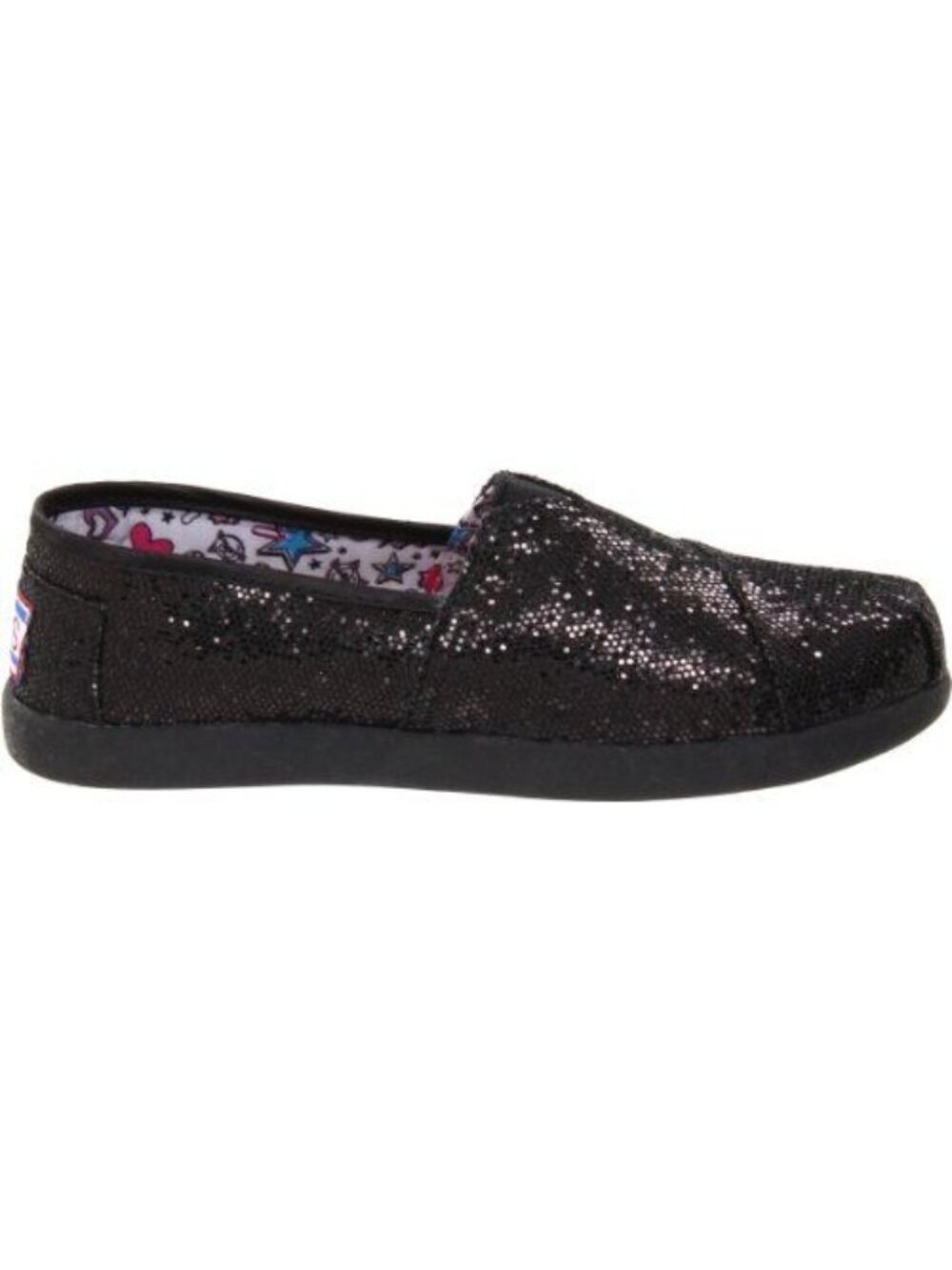 Skechers Kids Lil Bobs Slip-on Lightweight Shoes Size 4 Black Sparkle 85003L - Picture 8 of 12